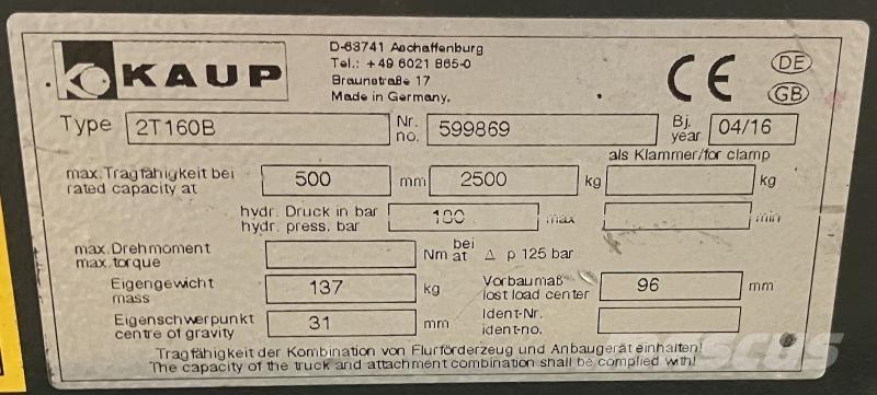 Kaup 2T160B 其他附件和零組件