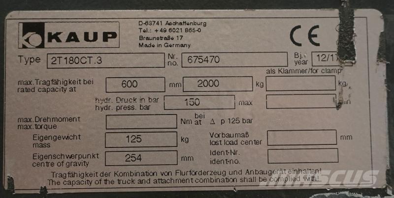 Kaup 2T180CT.3 叉