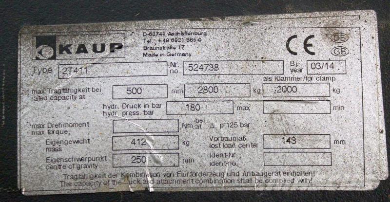 Kaup 2T411 其他附件和零組件