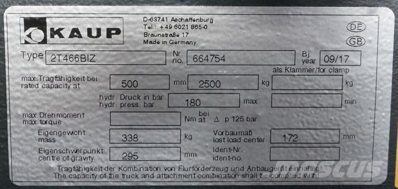Kaup 2T466BIZ 其他附件和零組件