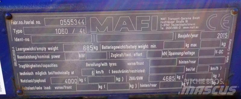 Mafi 1060 / 4t 平板式/側卸式拖車