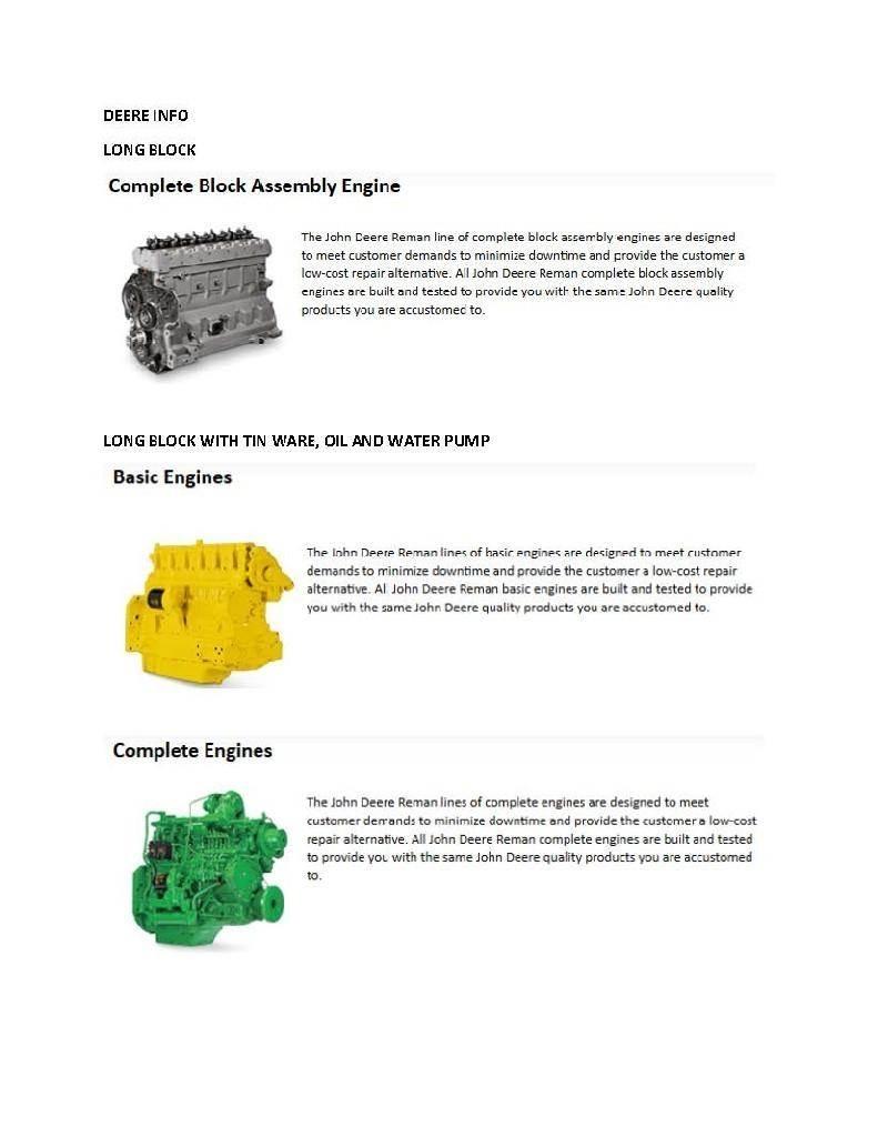 John Deere 5030T 引擎/發動機