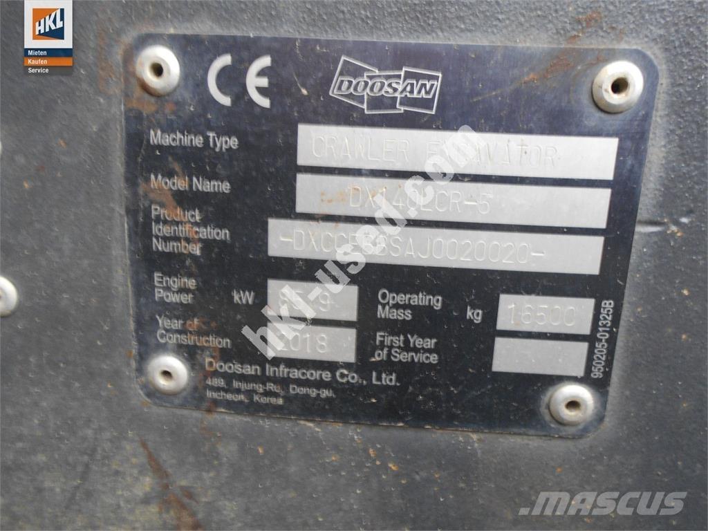 Doosan DX 140 LCR-5 履帶式 挖土機/掘鑿機/挖掘機