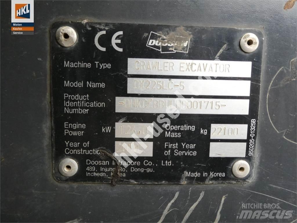 Doosan DX 225 LC-5 履帶式 挖土機/掘鑿機/挖掘機