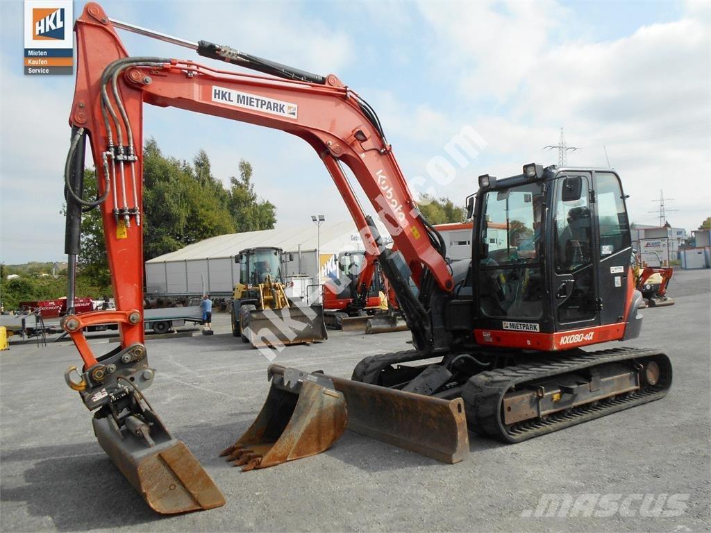 Kubota KX 080-4 小型挖土機/掘鑿機<7t(小型挖掘機)