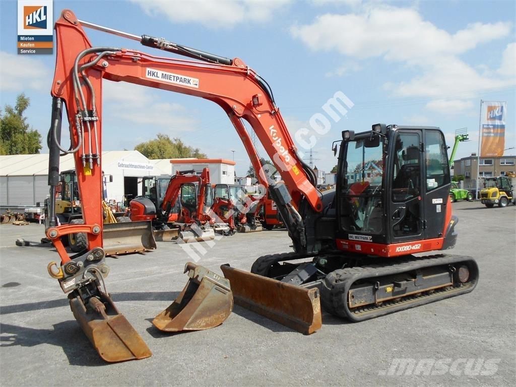 Kubota KX 080-4 小型挖土機/掘鑿機<7t(小型挖掘機)