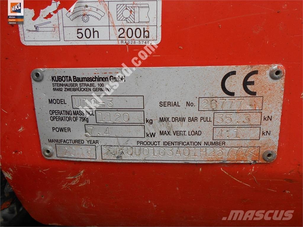 Kubota U 10-3 小型挖土機/掘鑿機<7t(小型挖掘機)