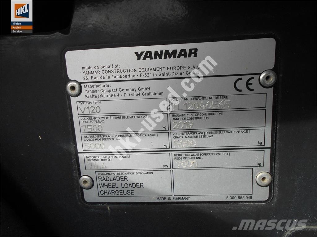 Yanmar V 120 輪胎式裝載機