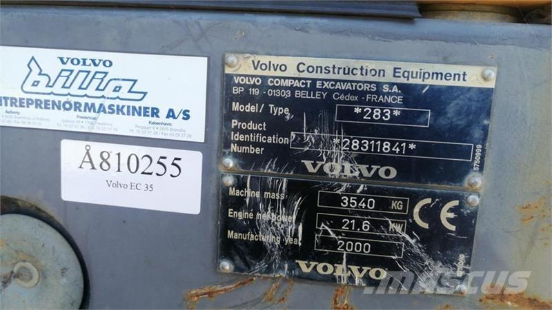 Volvo EC35 小型挖土機/掘鑿機<7t(小型挖掘機)