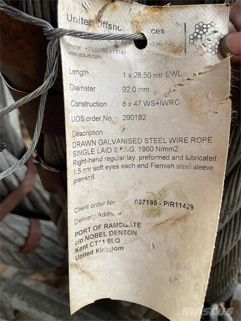  Wirestroppe - 2 stk. 起重機組件和設備