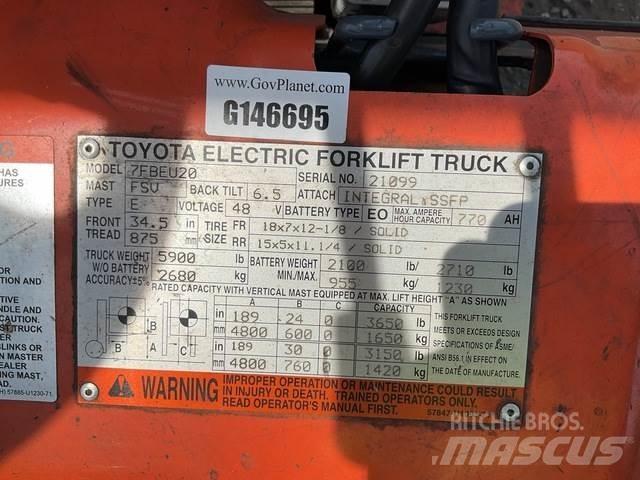 Toyota 7FBEU20 電動堆高機