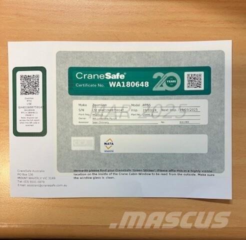 Zoomlion RT55 越野起重機