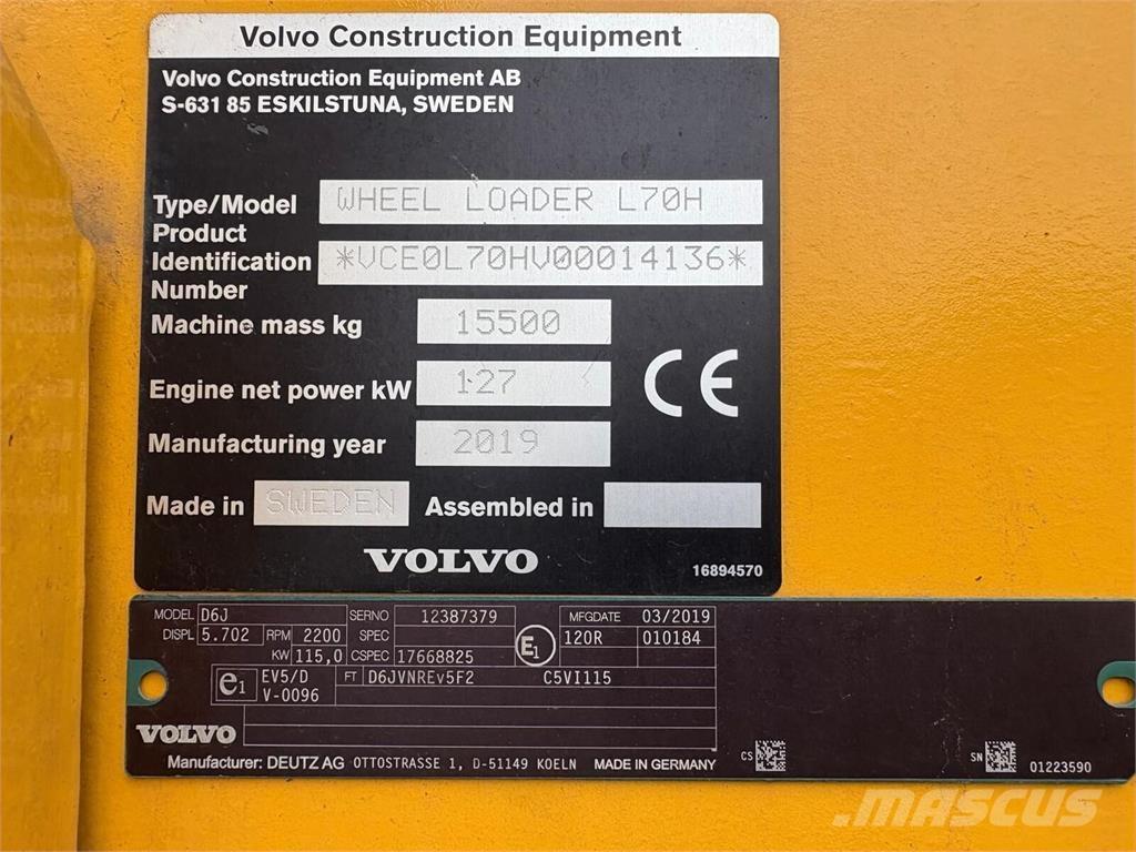 Volvo L70H 輪胎式裝載機