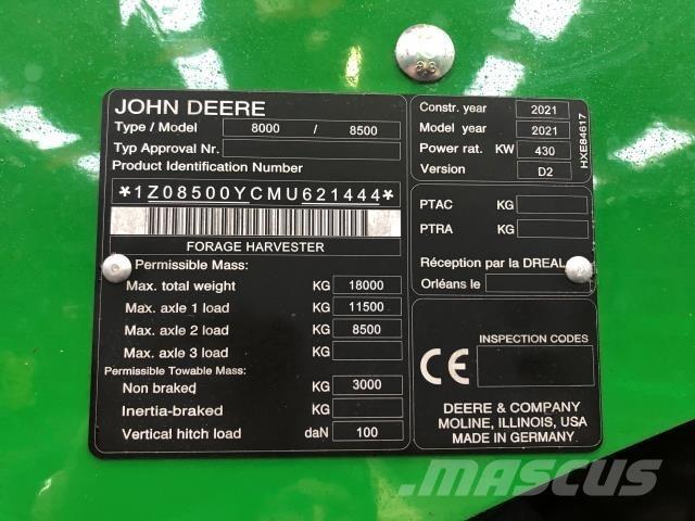 John Deere 8500 牧草收穫機