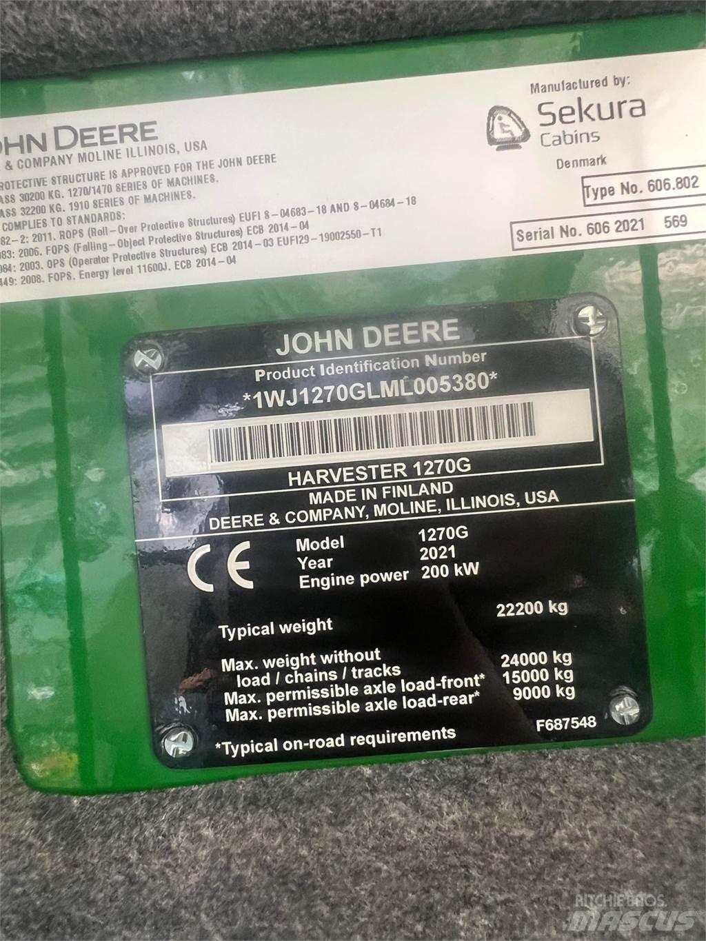 John Deere 1270G 收穫機