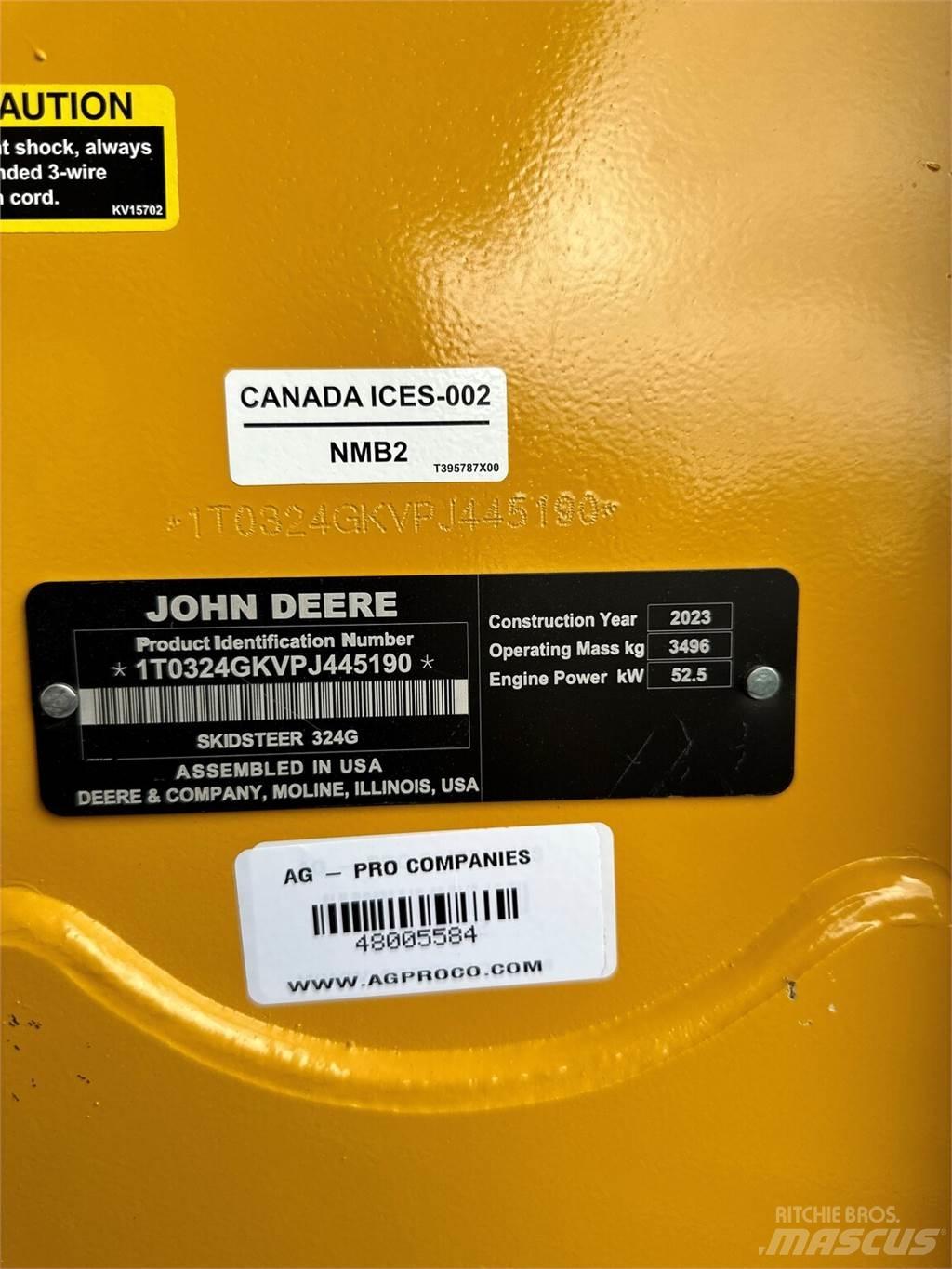 John Deere 324G 滑移轉向裝載機