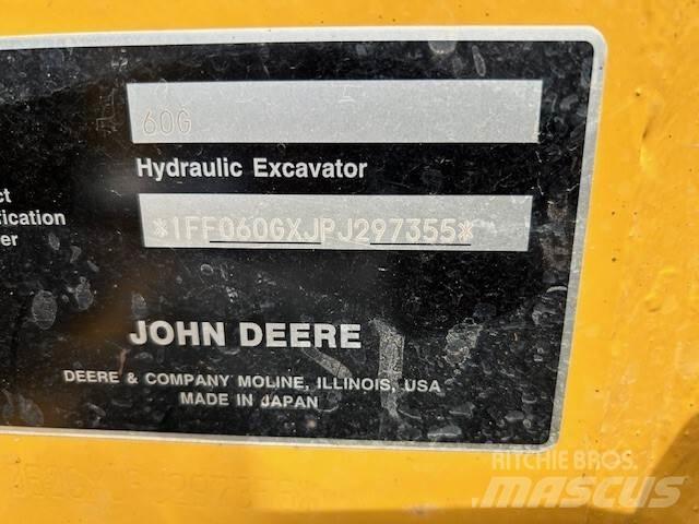 John Deere 60G 小型挖土機/掘鑿機<7t(小型挖掘機)