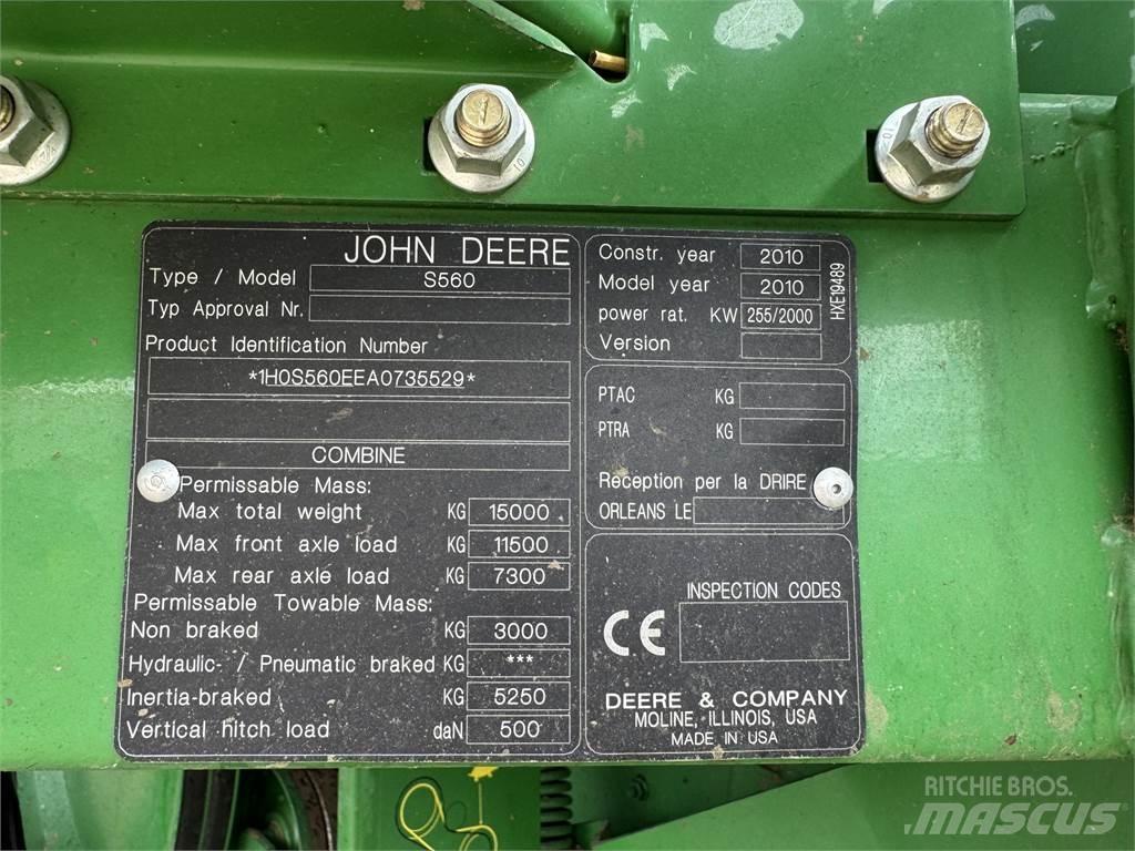 John Deere S560 聯合收穫機