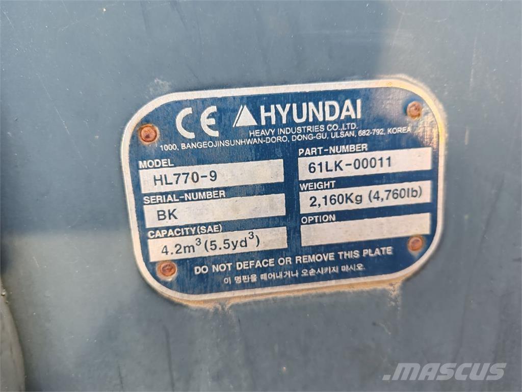 Hyundai HL770-9A 輪胎式裝載機