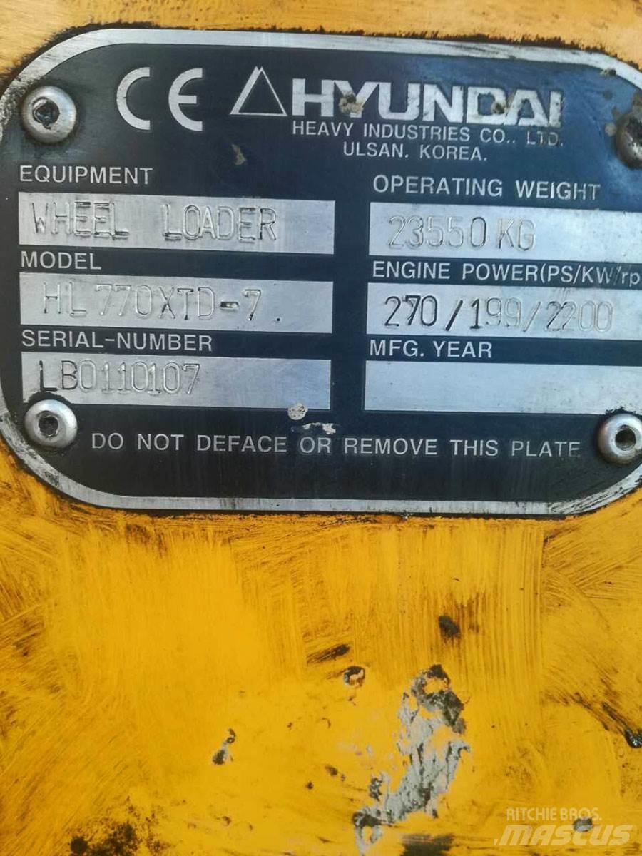 Hyundai HL770XTD-7 輪胎式裝載機