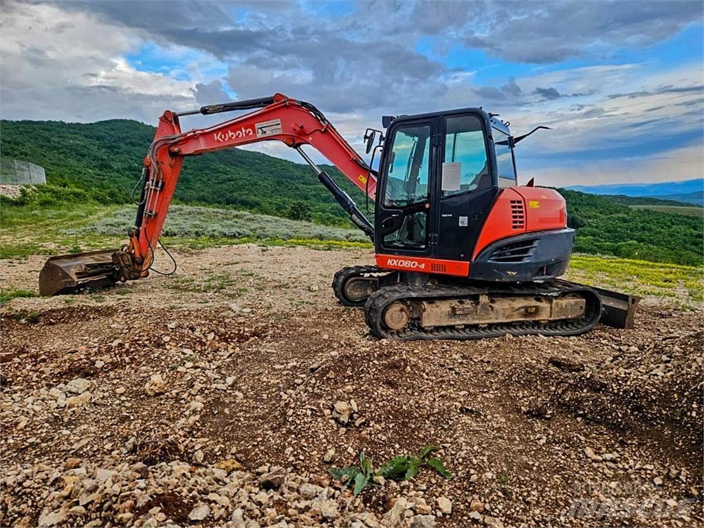 Kubota KX080-4 小型挖土機/掘鑿機<7t(小型挖掘機)