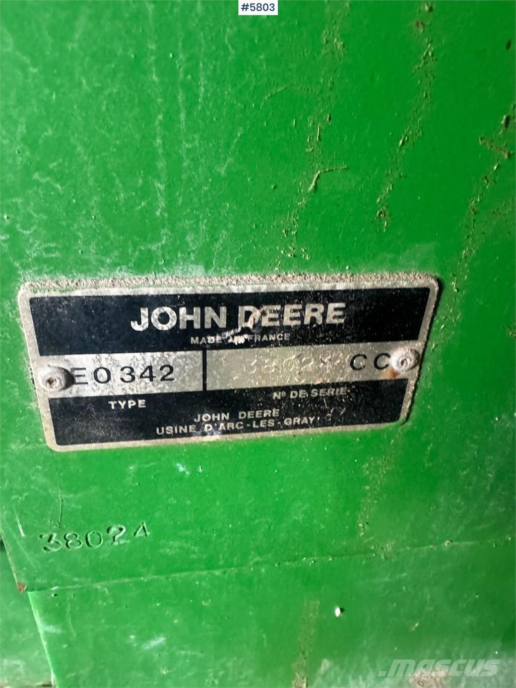 John Deere 342 其他收穫設備