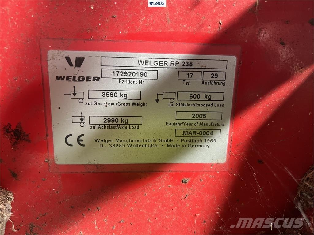 Welger RP 235 其他收穫設備