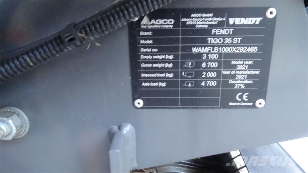 Fendt Tigo 自裝式拖車