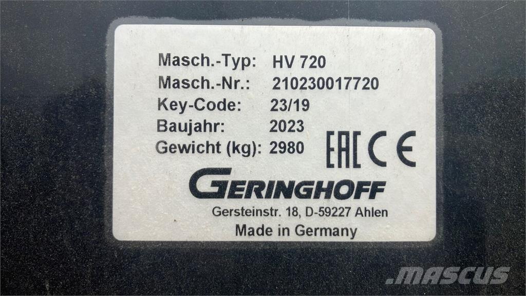 Geringhoff HV 720 聯合收穫機配件