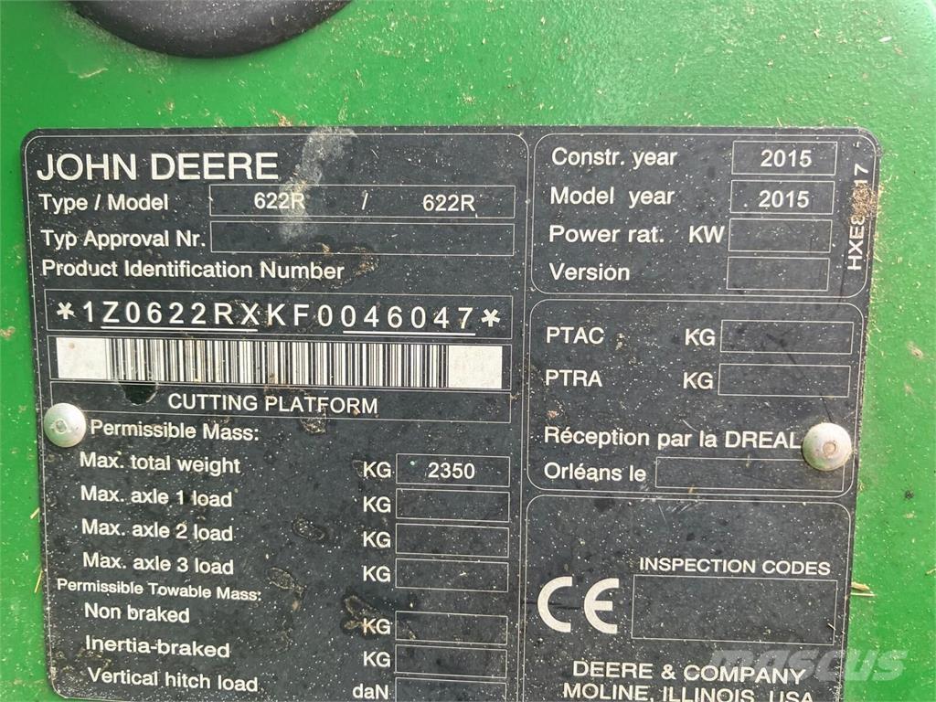 John Deere W660 HM 聯合收穫機