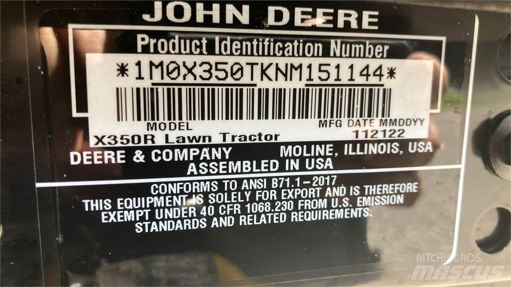 John Deere X350R 其他地面照料機械
