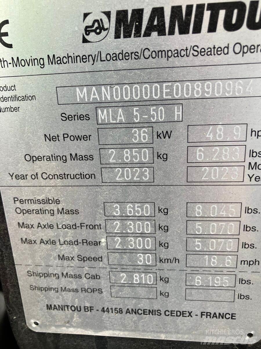 Manitou MLA 5-50 前端裝載機和挖掘機