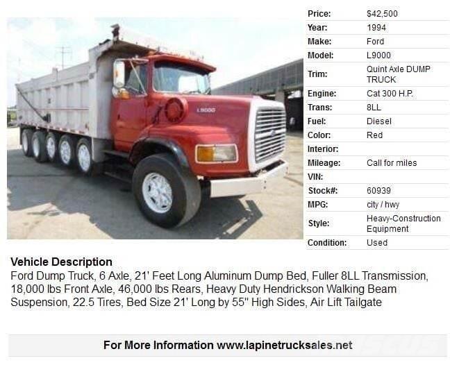 Ford L9000 傾卸式卡車