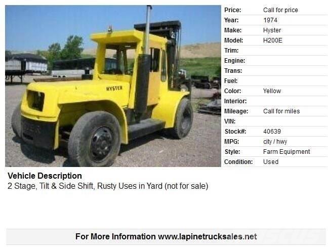 Hyster H200E 堆高機(叉車)-其他