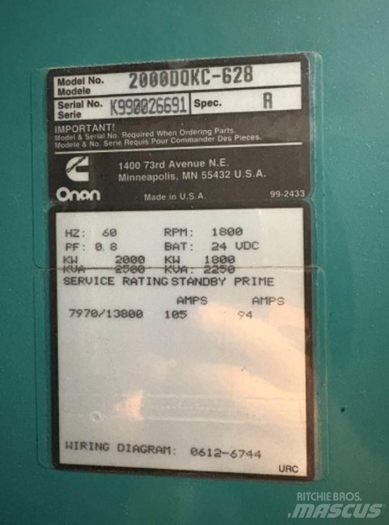 Cummins 2000DQKC-628 柴油發電機
