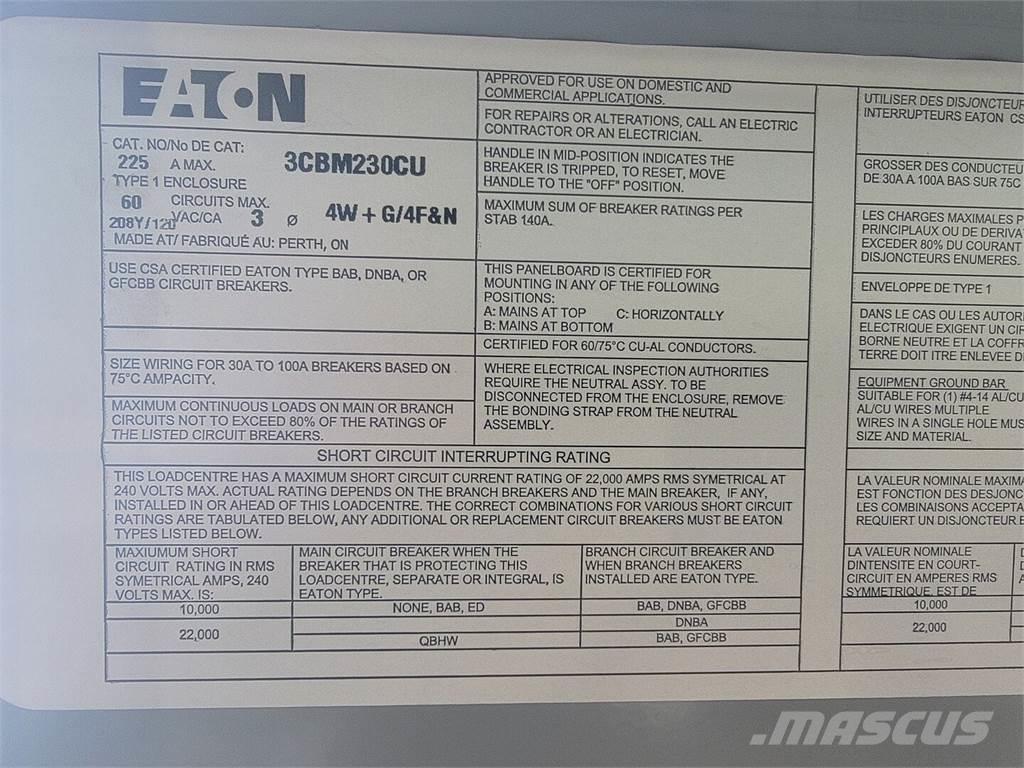 Eaton 3CBM230CU 其他