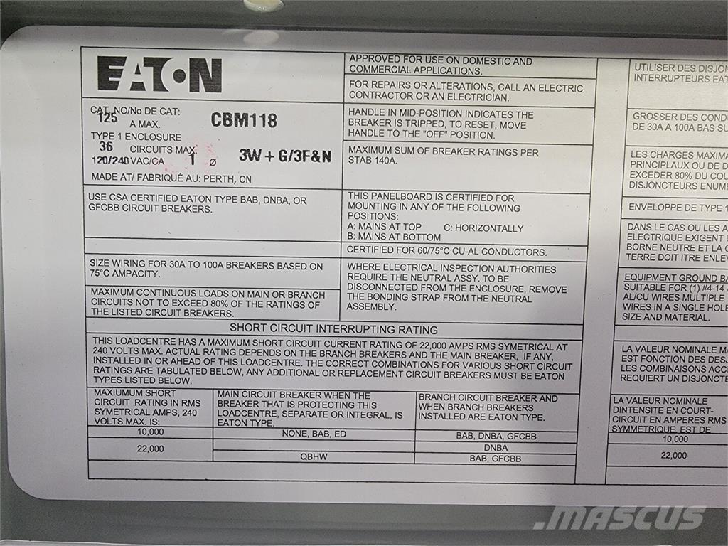 Eaton CBM118 其他
