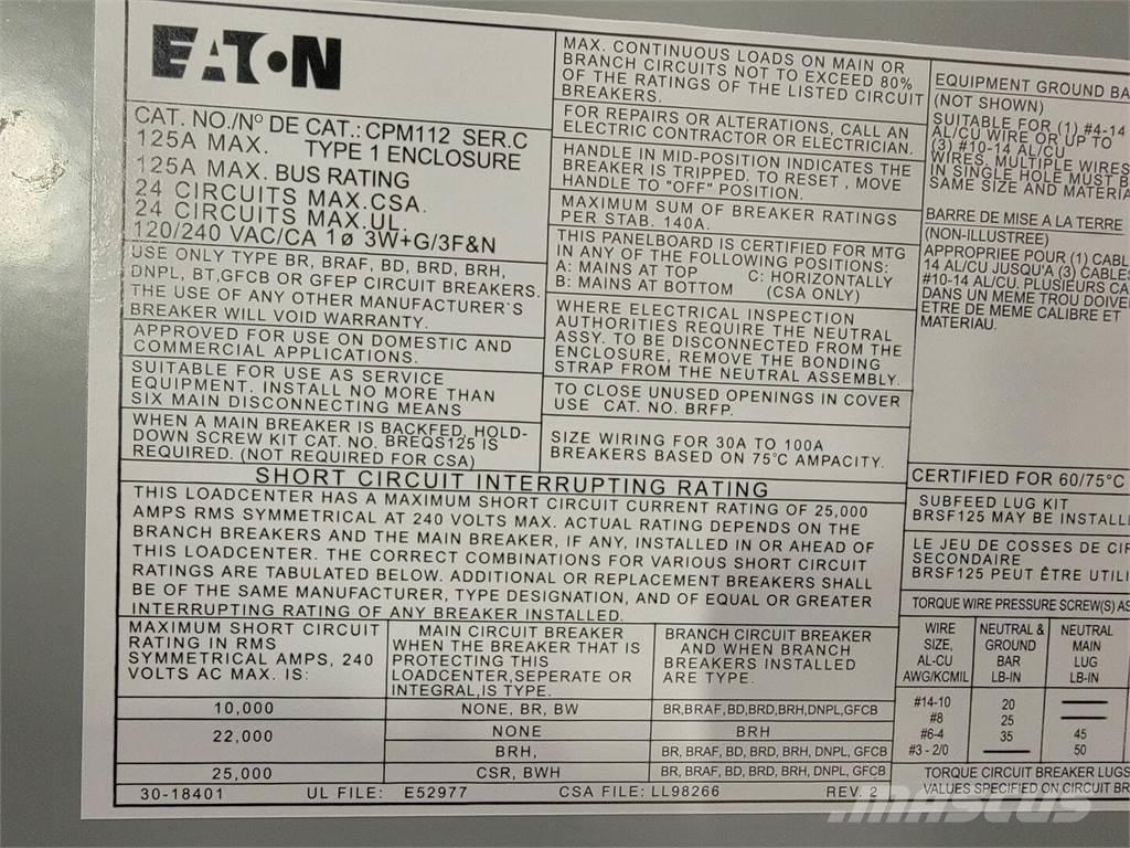 Eaton PM112 其他