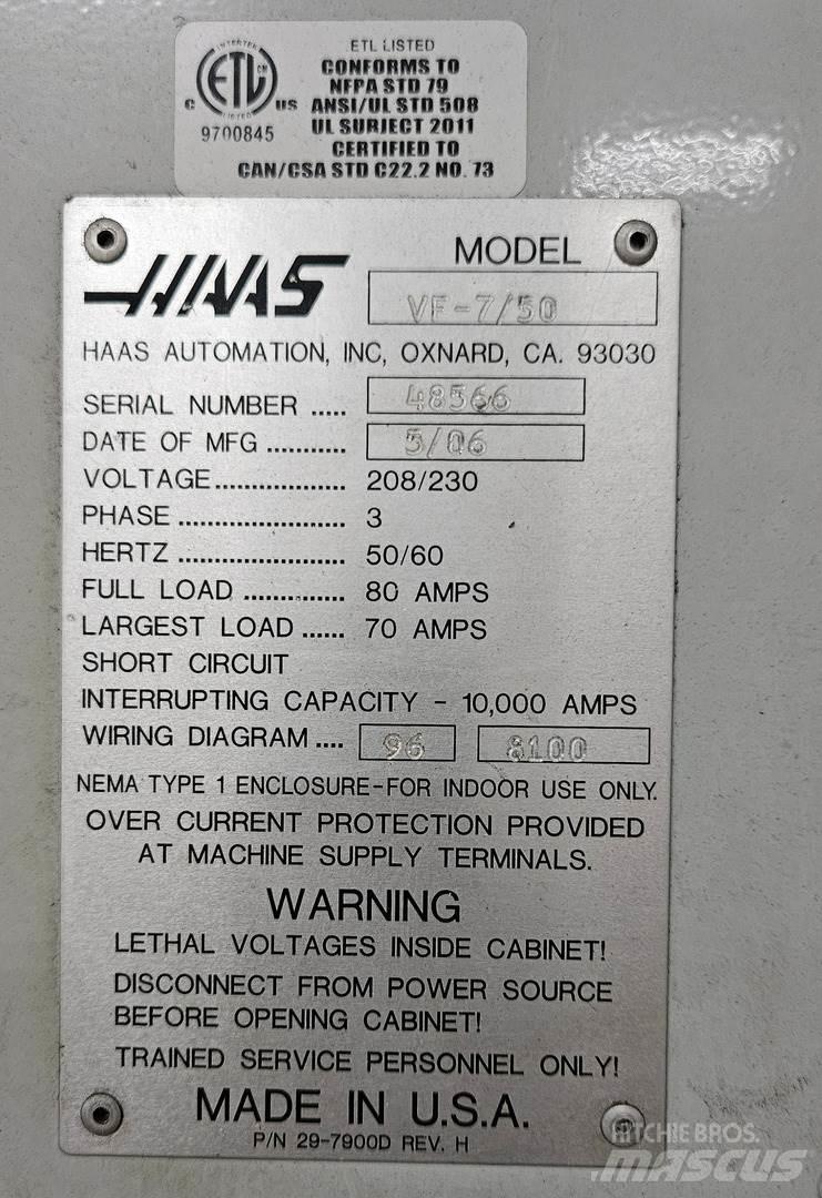 Haas VF-7/50 其他