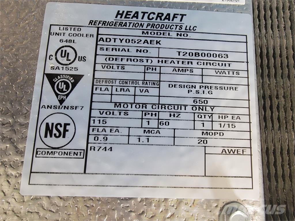 HEATCRAFT ADTY052AEK 加熱和解凍設備