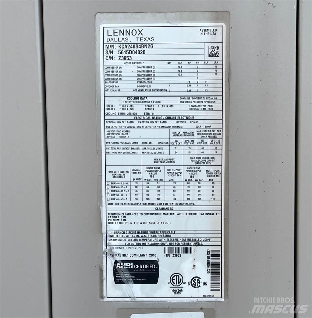  LENNOX KCA240S4BN2G 加熱和解凍設備