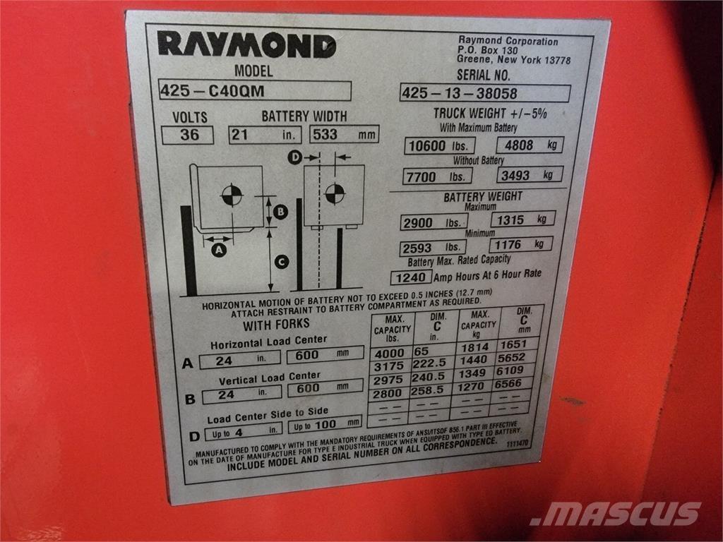 Raymond 425-C40QM 其他