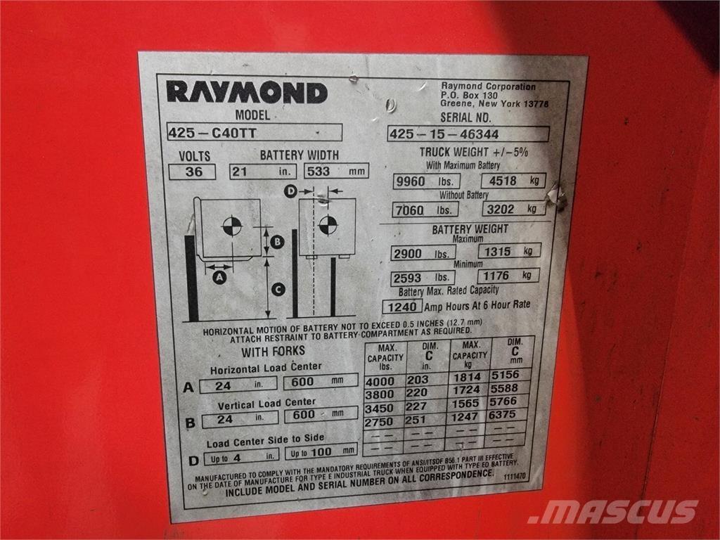 Raymond 425-C40TT 其他