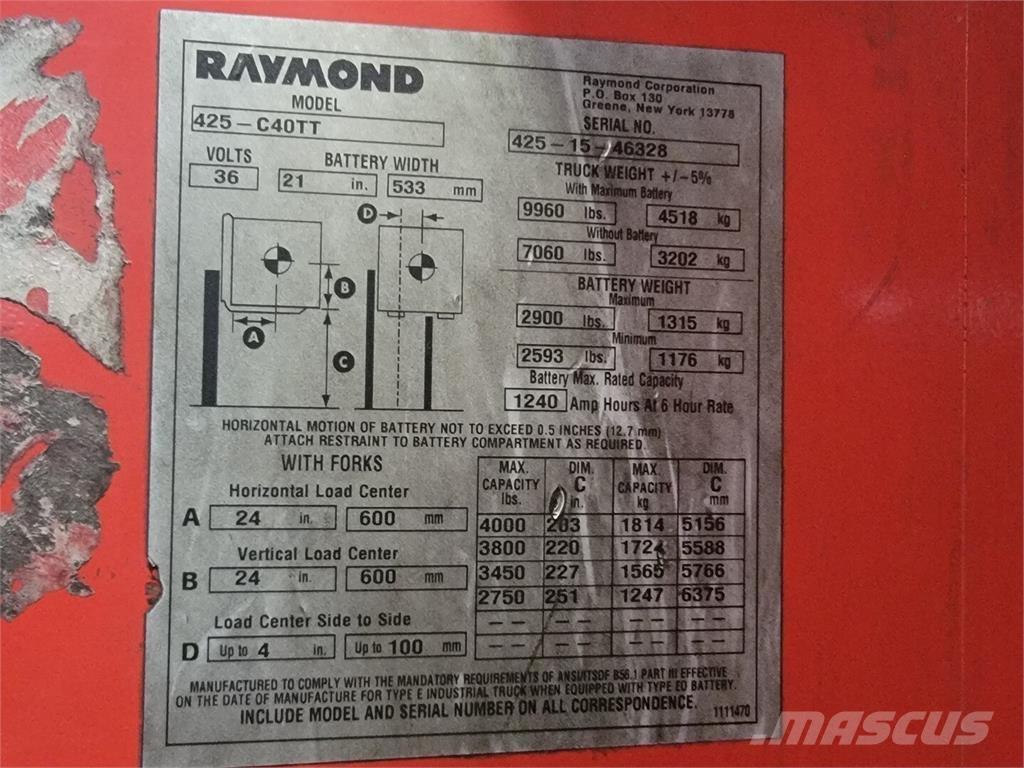 Raymond 425-C40TT 其他