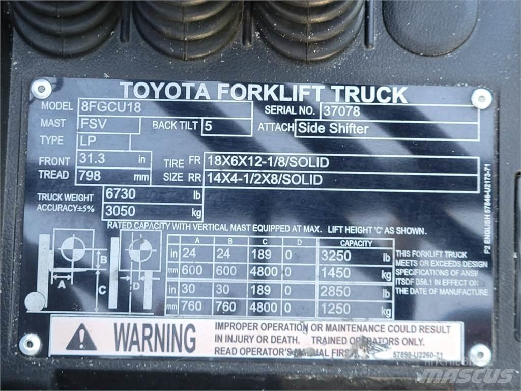 Toyota 8FGCU18 其他