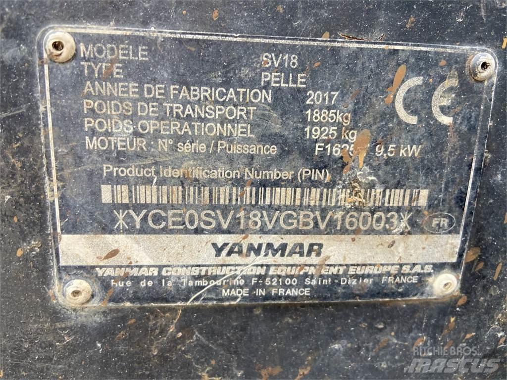 Yanmar SV18 小型挖土機/掘鑿機<7t(小型挖掘機)