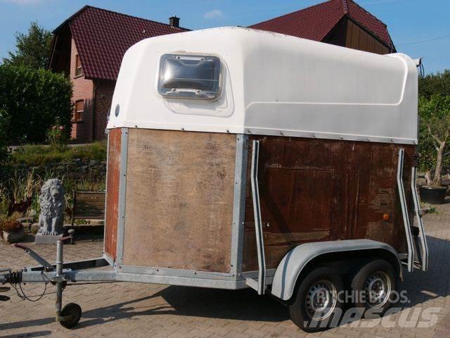  Holz Poly 2 Pferde 動物運輸拖車
