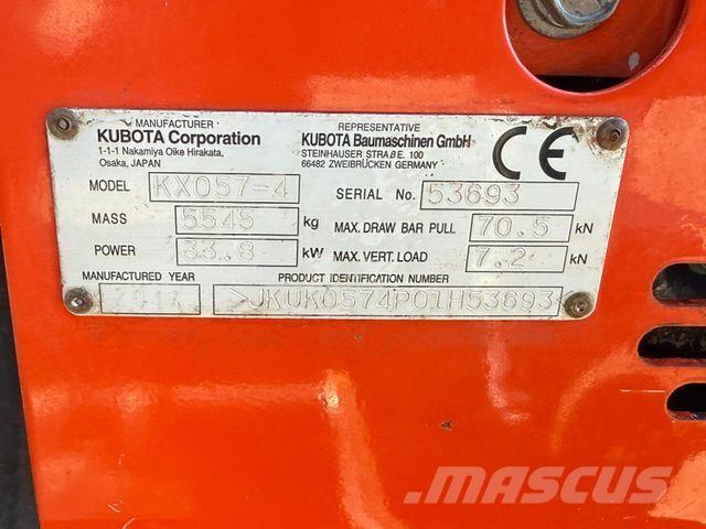 Kubota KX057-4 小型挖土機/掘鑿機<7t(小型挖掘機)