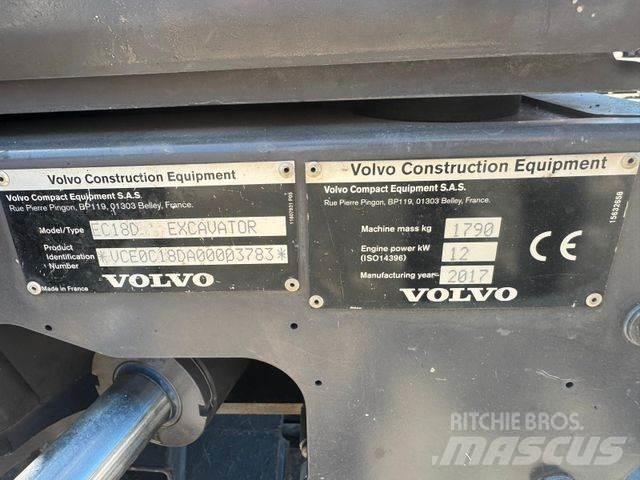 Volvo EC18D 小型挖土機/掘鑿機<7t(小型挖掘機)