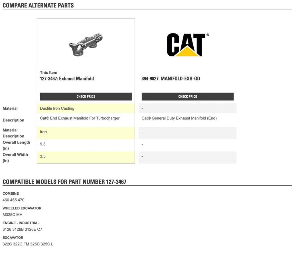CAT 3126 其他組件